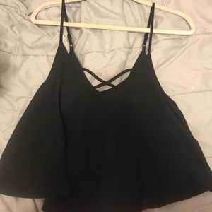 Ambiance apparel - black crop tank